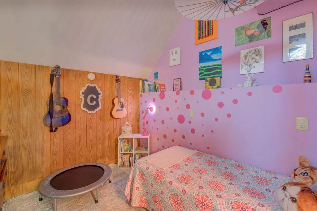 pink bedroom in home